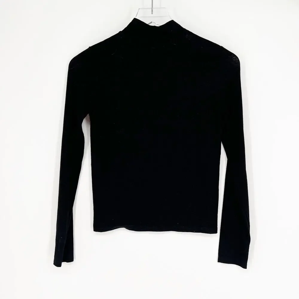 Eros Sparkle‎ Mock Neck Classic Pullover S Black - Picture 3 of 7